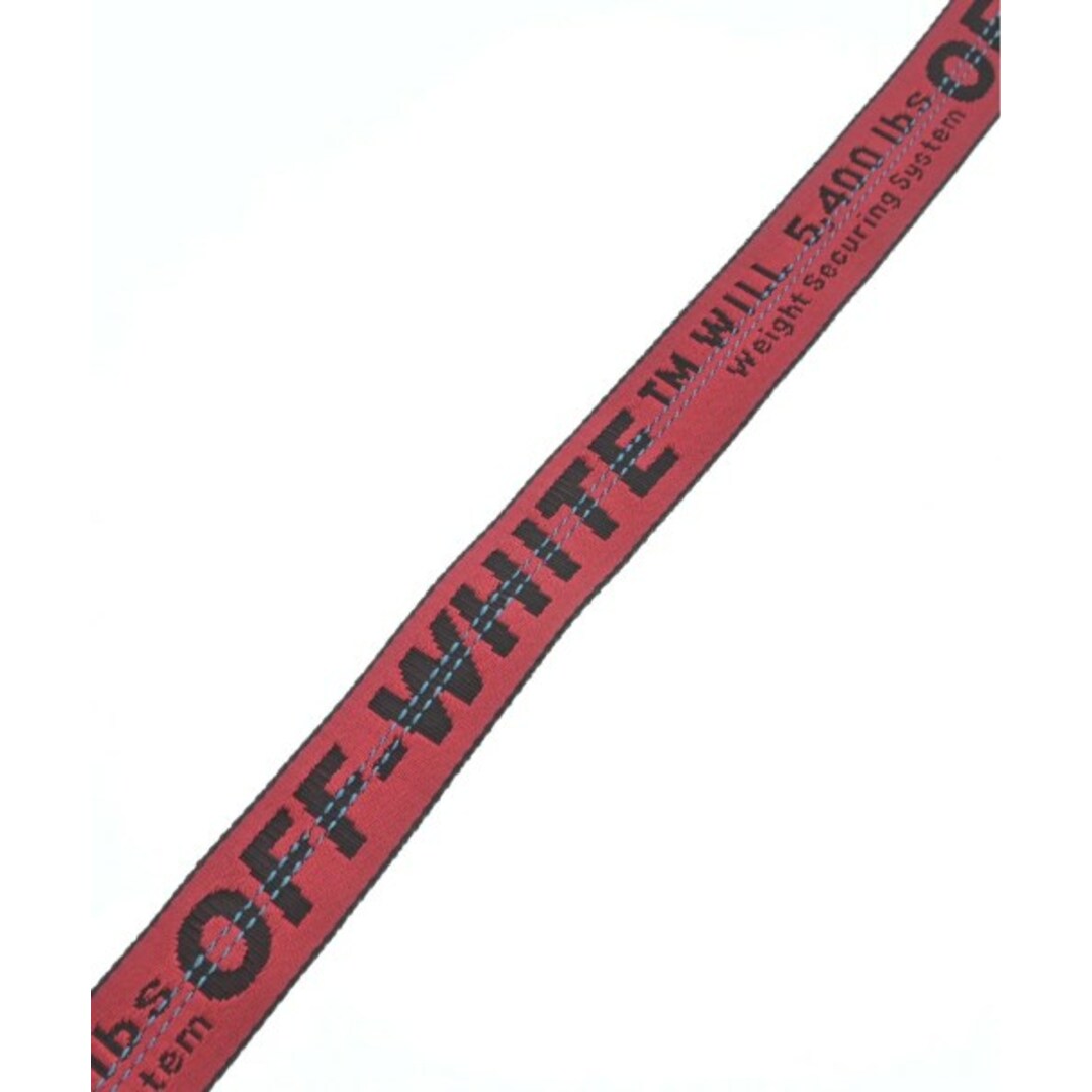 OFF-WHITE(オフホワイト)のOFF-WHITE オフホワイト ベルト - 赤x黒(総柄) 【古着】【中古】 メンズのファッション小物(ベルト)の商品写真
