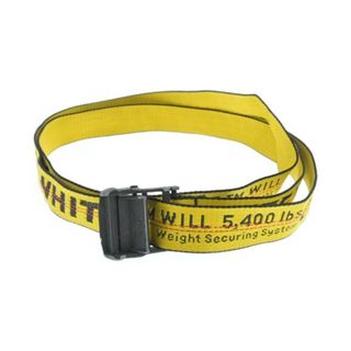 オフホワイト(OFF-WHITE)のOFF-WHITE オフホワイト ベルト - 黄x黒x赤(総柄) 【古着】【中古】(ベルト)