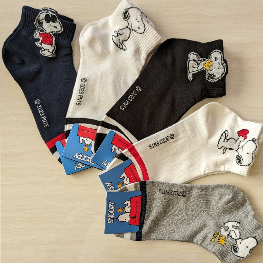 SNOOPY(スヌーピー)のSNOOPYソックス5足セット レディースのレッグウェア(ソックス)の商品写真