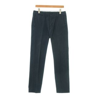 RRL ダブルアールエル スラックス 30(M位) 紺x白(ストライプ) 【古着】【中古】