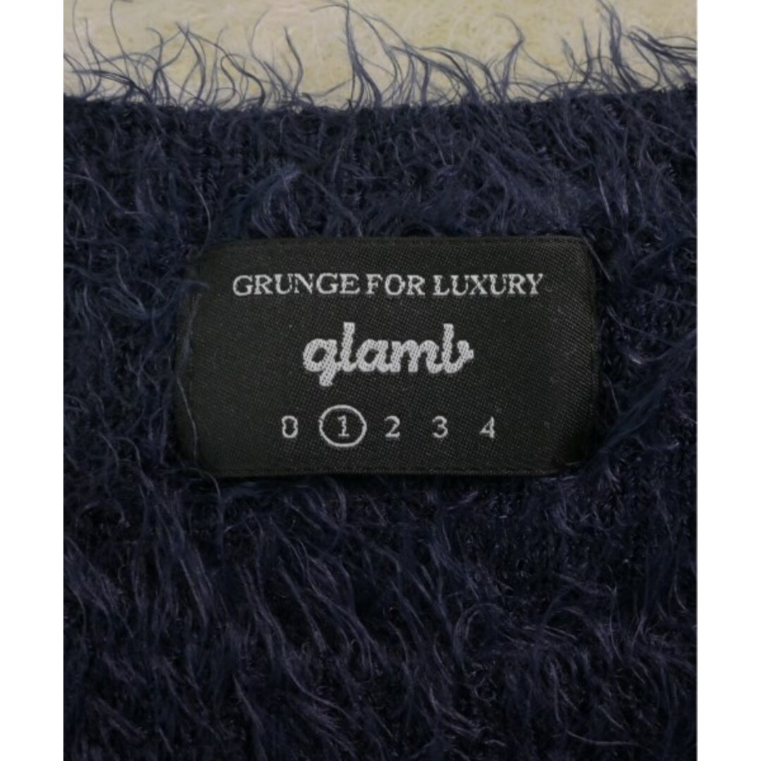 glamb(グラム)のglamb グラム ニット・セーター 1(S位) 紺x白x赤等(ボーダー) 【古着】【中古】 メンズのトップス(ニット/セーター)の商品写真