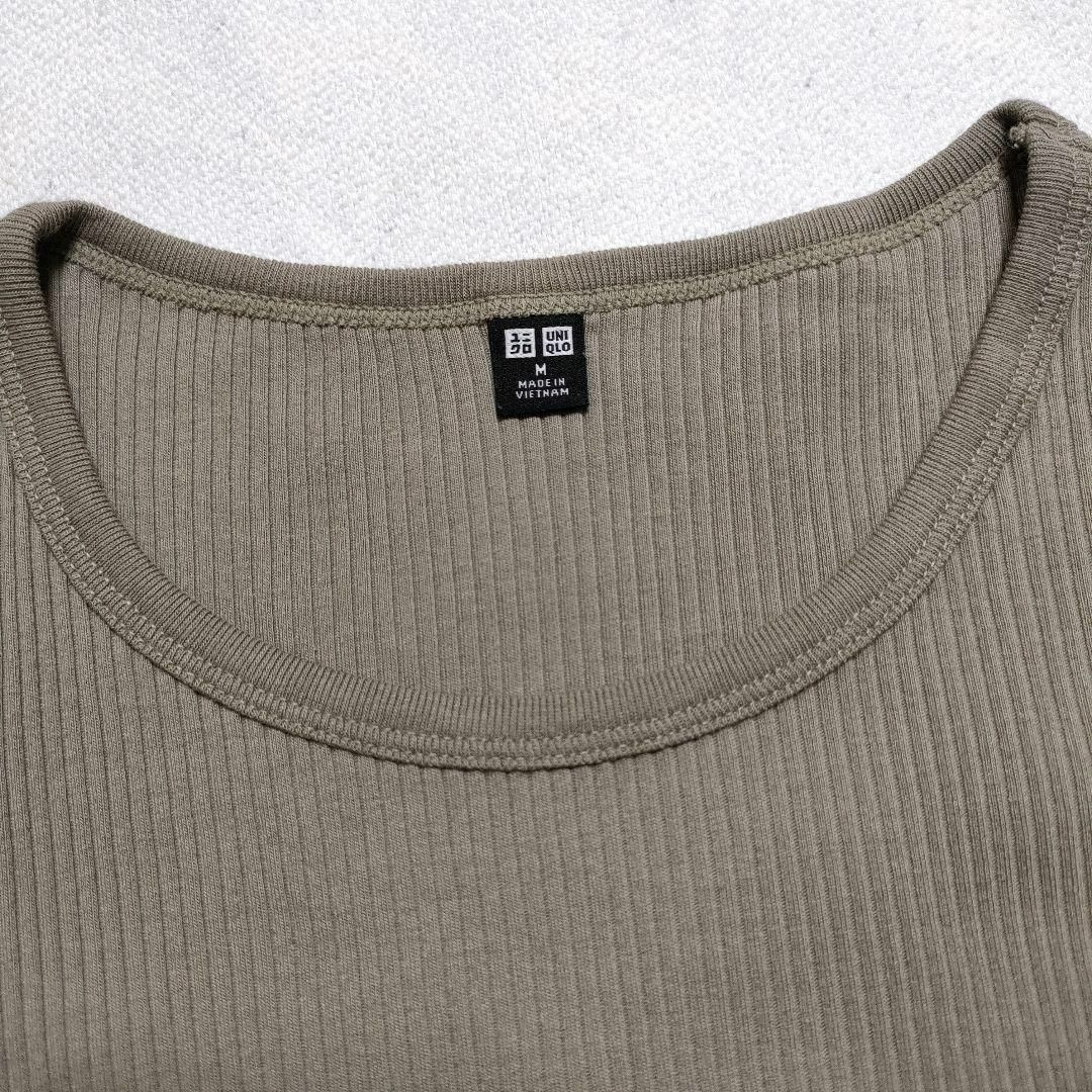 UNIQLO(ユニクロ)のUNIQLO ユニクロ (M)　リブクロップドT レディースのトップス(Tシャツ(半袖/袖なし))の商品写真