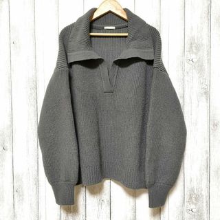 ジーユー(GU)のGU ジーユー (XL)　スキッパーカラーセーター　大きいサイズ(ニット/セーター)