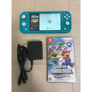 ニンテンドースイッチ(Nintendo Switch)の✨美品✨ニンテンドースイッチライト本体＋スーパーマリオワンダー付き✨(携帯用ゲーム機本体)