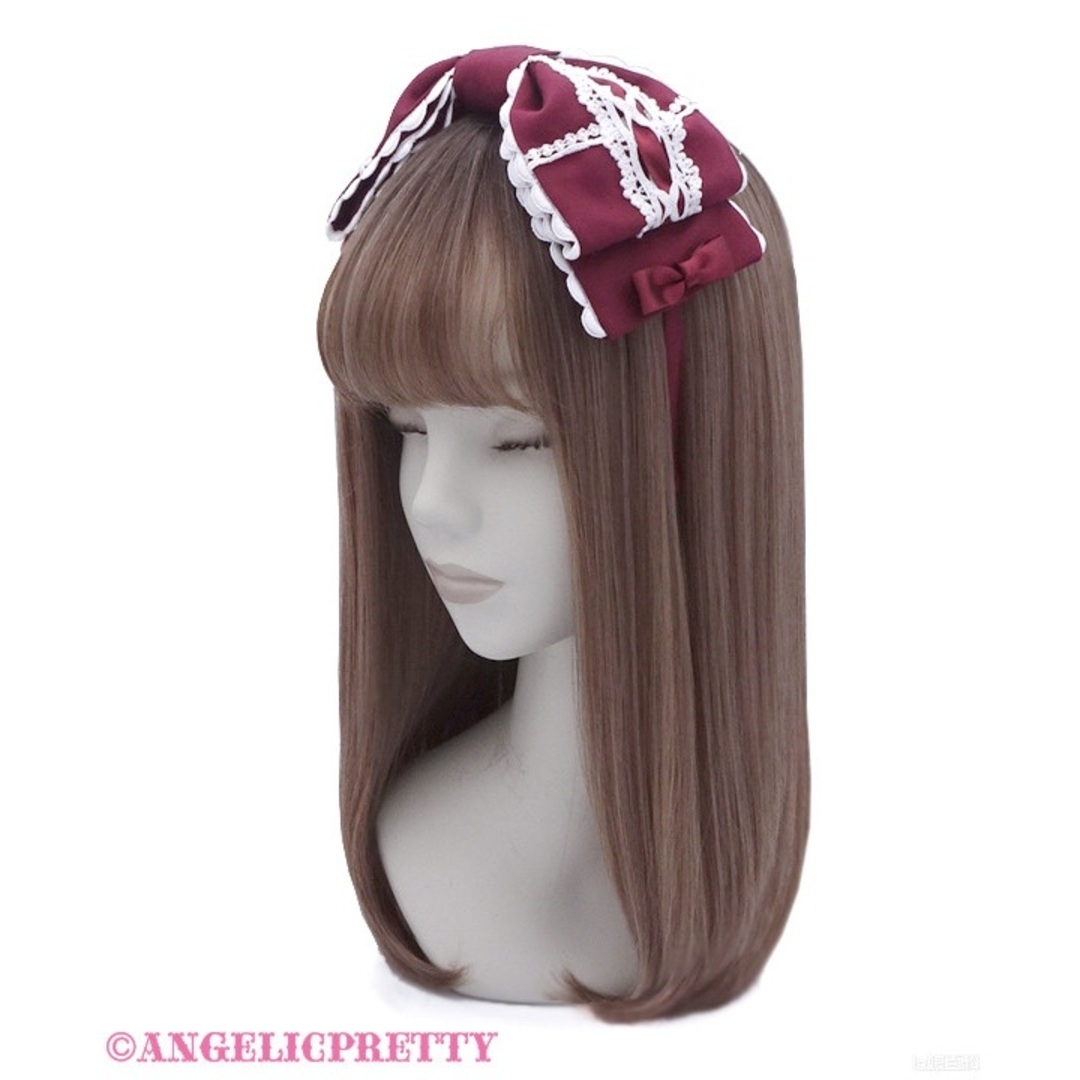 Angelic Pretty(アンジェリックプリティー)の■Angelic Pretty■オルゴールDollカチューシャ ワイン■完売品■ レディースのヘアアクセサリー(カチューシャ)の商品写真