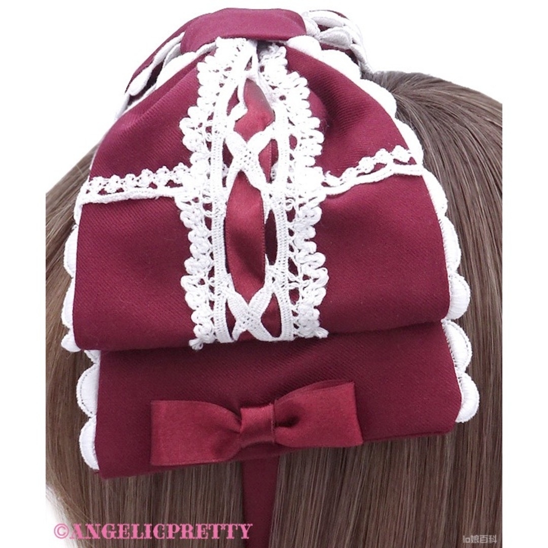 Angelic Pretty(アンジェリックプリティー)の■Angelic Pretty■オルゴールDollカチューシャ ワイン■完売品■ レディースのヘアアクセサリー(カチューシャ)の商品写真