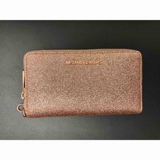 マイケルコース(Michael Kors)のマイケルコース　MICHAEL KORS 長財布 キラキラ ローズゴールド(財布)