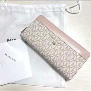 マイケルコース(Michael Kors)のマイケルコース  ジップアラウンド　財布　ピンク(財布)