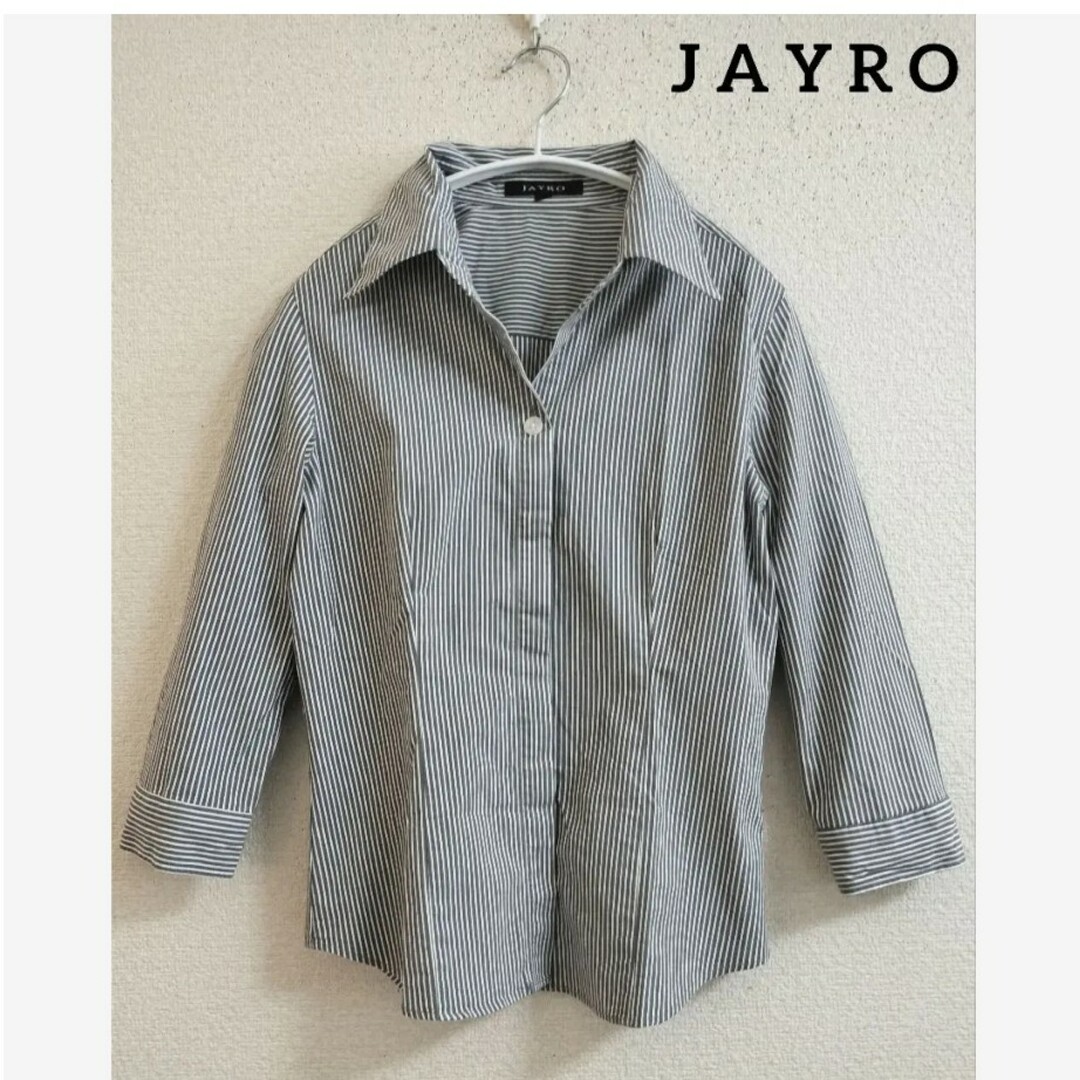 JAYRO(ジャイロ)のJAYRO　ストライプストレッチシャツ　Mサイズ レディースのトップス(シャツ/ブラウス(長袖/七分))の商品写真