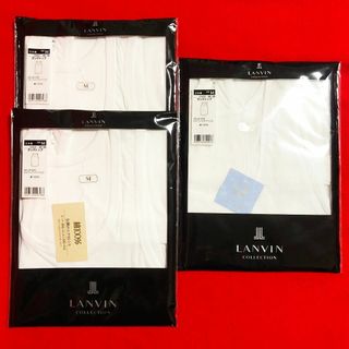 ランバンコレクション(LANVIN COLLECTION)のLANVINタンクトップMサイズ3点ランバンホワイト：綿100%・高級強撚(タンクトップ)