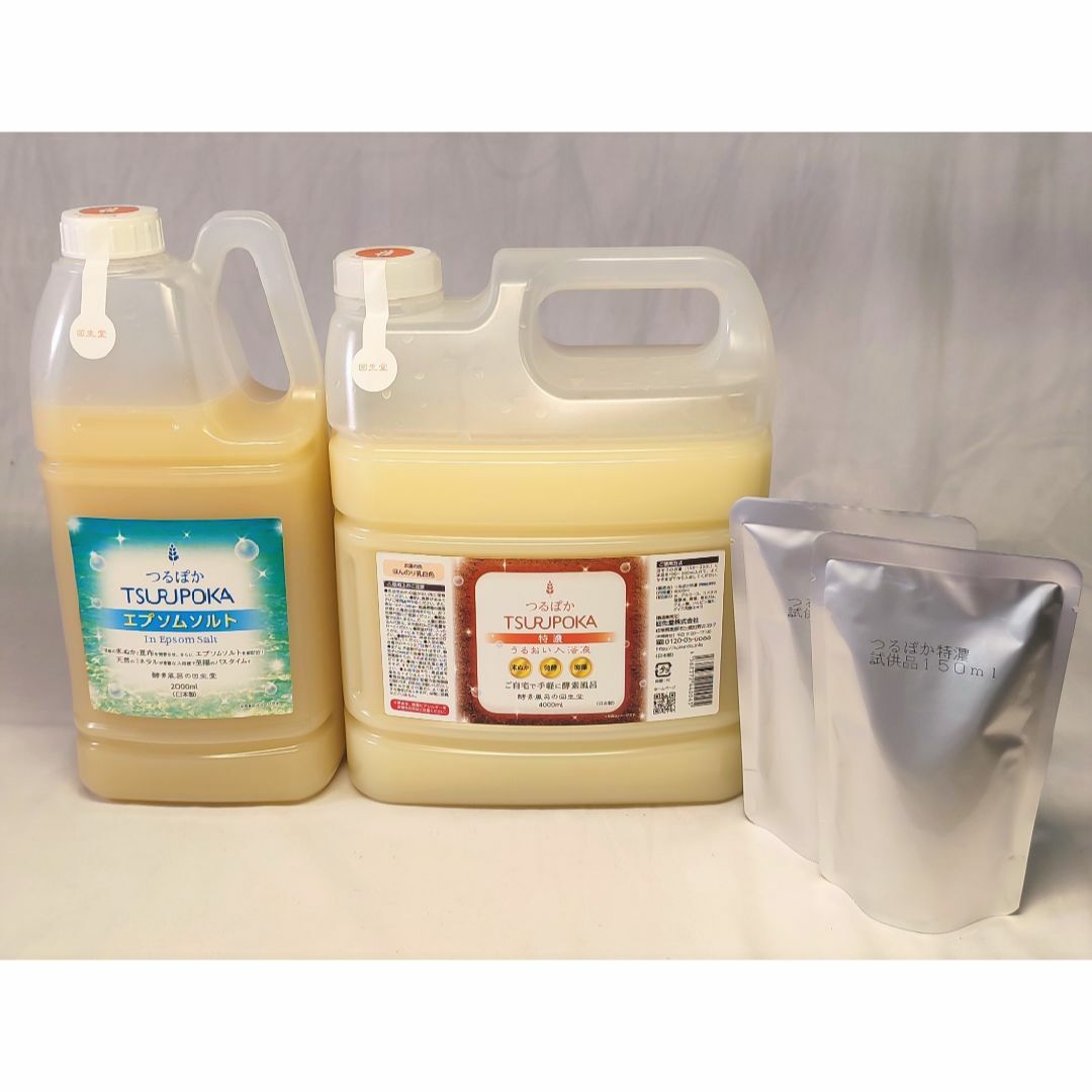 自宅で酵素風呂　つるぽか（４L）と　つるぽかエプソムソルト（２L）　セット コスメ/美容のボディケア(入浴剤/バスソルト)の商品写真