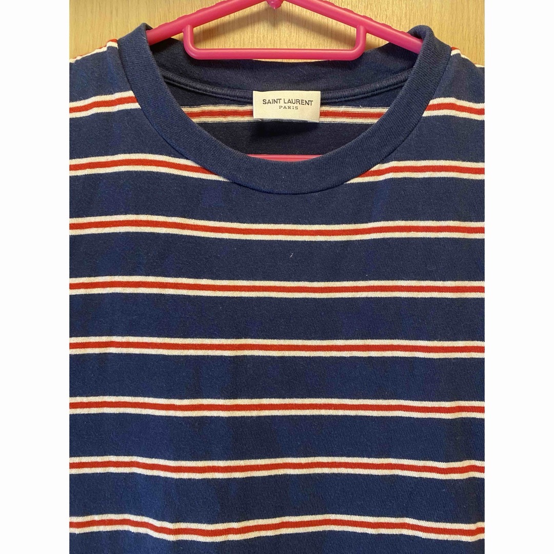 Saint Laurent(サンローラン)の正規 Saint Laurent サンローランパリ ボーダー Tシャツ メンズのトップス(Tシャツ/カットソー(半袖/袖なし))の商品写真