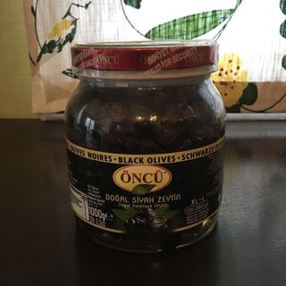 ブラックオリーブ塩漬け　1kg XL-L 大粒　トルコ産　オリーブ塩漬　(漬物)