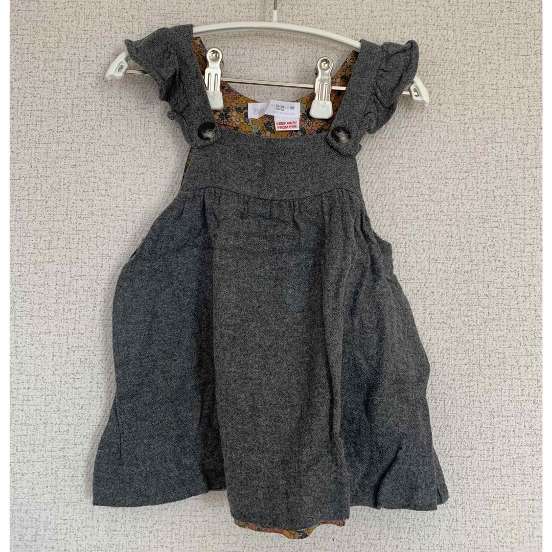 ZARA(ザラ)のジャンバースカート　ZARA キッズ/ベビー/マタニティのキッズ服女の子用(90cm~)(ワンピース)の商品写真