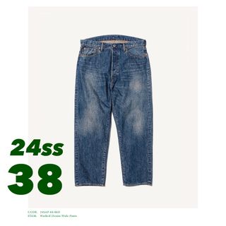 ワンエルディーケーセレクト(1LDK SELECT)のA.PRESSE Washed Denim Wide Pants アプレッセ38(デニム/ジーンズ)