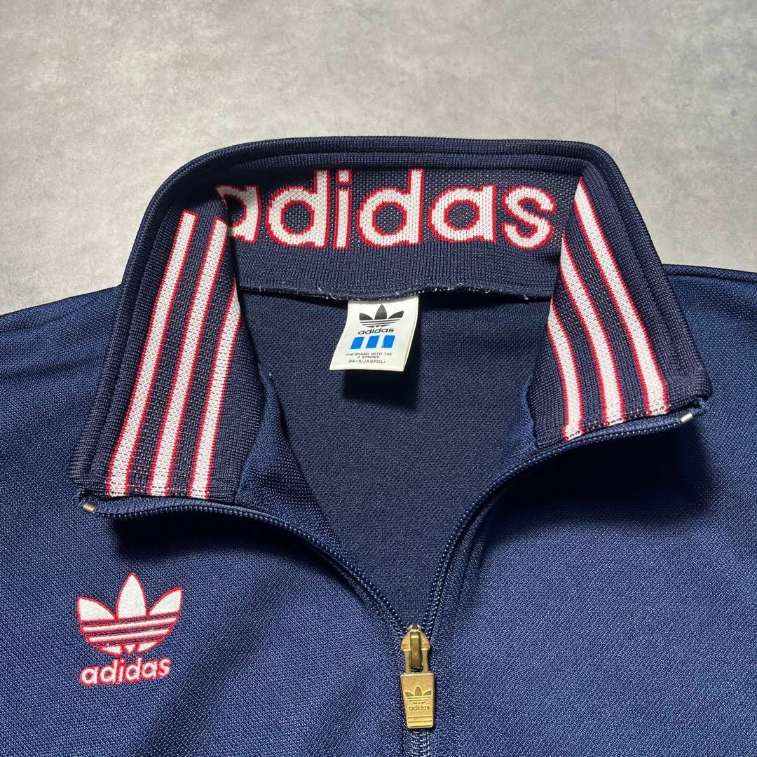 adidas(アディダス)の【adidas】アディダス ネイビートラックジャケット　デサント製ジャージ80s メンズのトップス(ジャージ)の商品写真