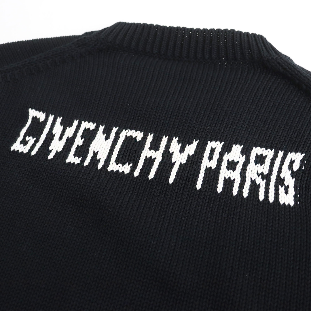 GIVENCHY(ジバンシィ)の【ドンドン見直し】良品 GIVENCHY ジバンシィ 19SS BM904U4Y0A 4Gロゴ ダメージ加工 コットン ニット/セーター ブラック M イタリア製 正規品 メンズ メンズのトップス(ニット/セーター)の商品写真