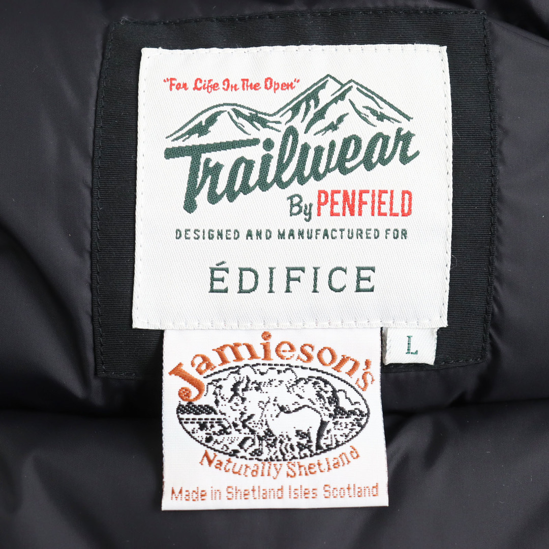 美品 Trailwear by Penfield トレイルウェアバイペンフィールド 0297W.11 ノルディック柄 ダクベスト ダウンベスト マルチカラー ブラック L 正規品 メンズのジャケット/アウター(ダウンベスト)の商品写真