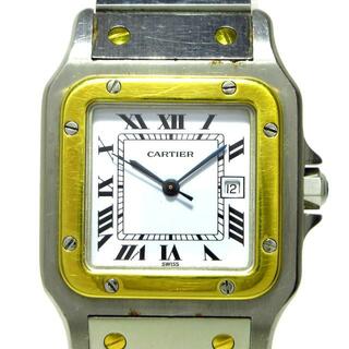Cartier - Cartier(カルティエ) 腕時計 サントスガルベLM メンズ SS×K18YG/旧型バックル 白