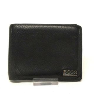 ヒューゴボス(HUGO BOSS)のHUGOBOSS(ヒューゴボス) 2つ折り財布 黒 レザー(財布)