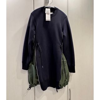 sacai スウェットワンピース(ひざ丈ワンピース)