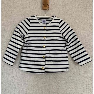 プチバトー(PETIT BATEAU)の美品　カーディガン　プチバトー(カーディガン/ボレロ)