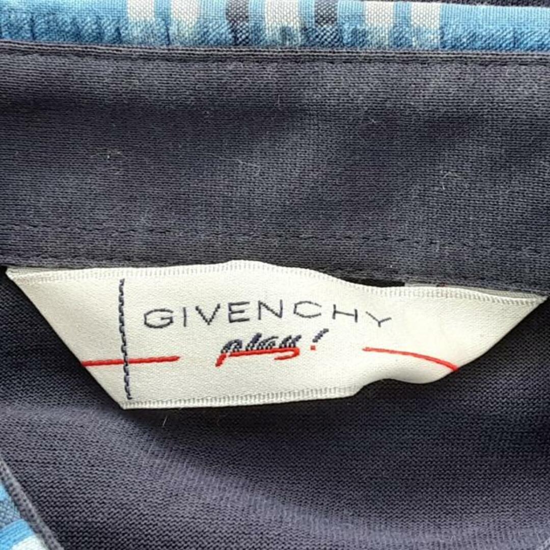 GIVENCHY(ジバンシィ)のGIVENCHY(ジバンシー) 長袖ポロシャツ サイズM レディース美品  - ネイビー×ブルー×マルチ チェック柄 レディースのトップス(ポロシャツ)の商品写真