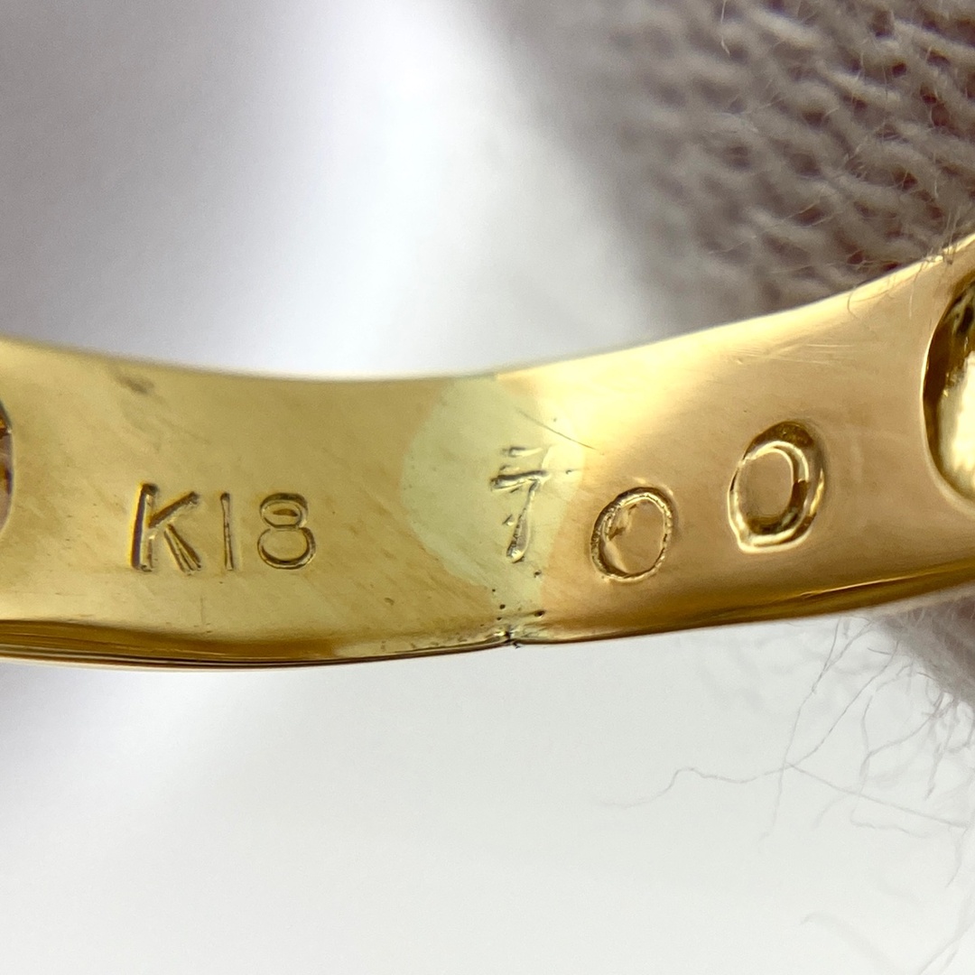 メレダイヤ デザインリング 7号 K18 【中古】 レディースのアクセサリー(リング(指輪))の商品写真