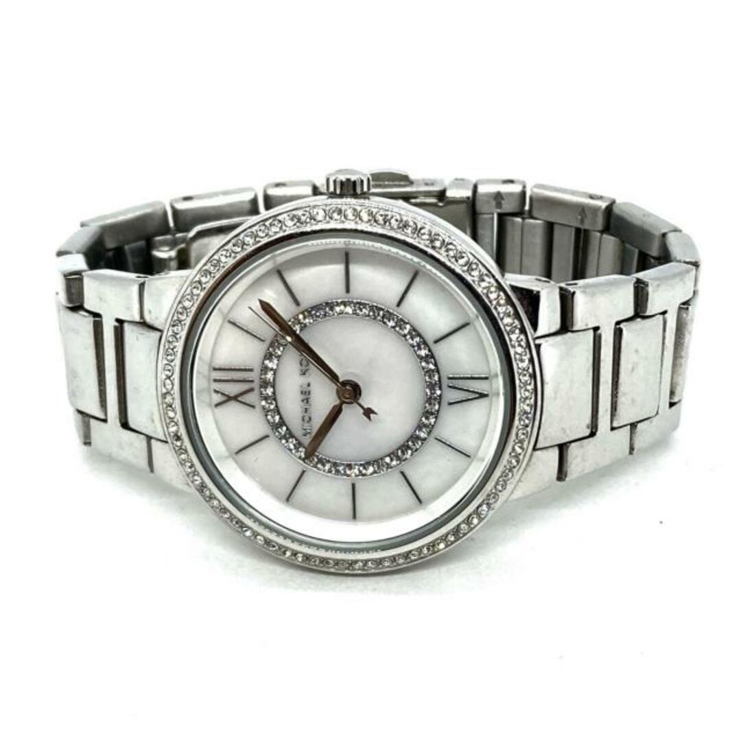 Michael Kors(マイケルコース)のMICHAEL KORS(マイケルコース) 腕時計 - MK-3959 レディース ラインストーンベゼル/シェル文字盤 ホワイトシェル レディースのファッション小物(腕時計)の商品写真