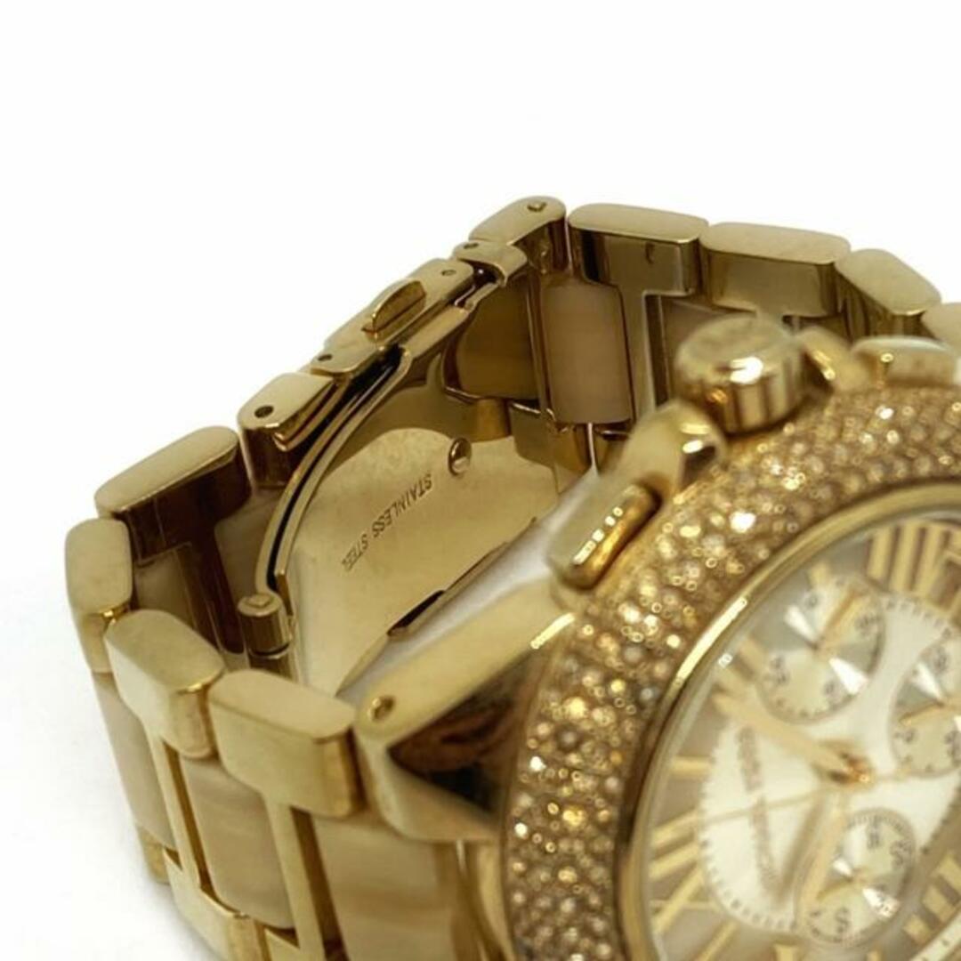 Michael Kors(マイケルコース)のMICHAEL KORS(マイケルコース) 腕時計 - MK-5902 レディース ラインストーンベゼル/クロノグラフ ゴールド レディースのファッション小物(腕時計)の商品写真