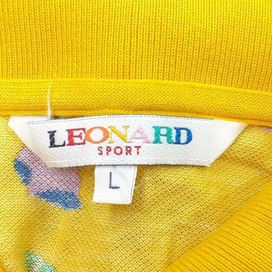 LEONARD SPORT(レオナールスポーツ) 半袖ポロシャツ サイズL レディース美品  - イエロー×レッド×マルチ レディースのトップス(ポロシャツ)の商品写真