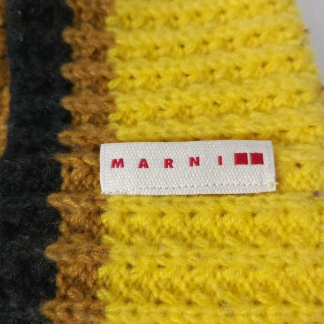 Marni(マルニ)のMARNI(マルニ) ニット帽 ONE SIZE - ブラウン×黒×イエロー UNIQLO アクリル×ポリエステル×ナイロン×ウール レディースの帽子(ニット帽/ビーニー)の商品写真