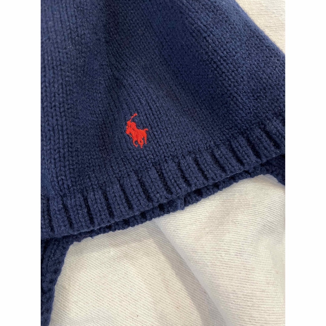 POLO RALPH LAUREN(ポロラルフローレン)のpoloポロラルフローレン　ネイビー　ニット帽　帽　43センチ　2T〜4T キッズ/ベビー/マタニティのこども用ファッション小物(帽子)の商品写真