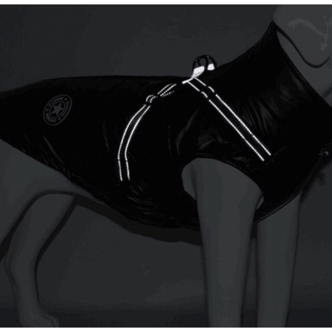 【ペット用】大型犬用　中棉ベスト撥水光沢コーティング反射材付き　4XL シルバー その他のペット用品(犬)の商品写真