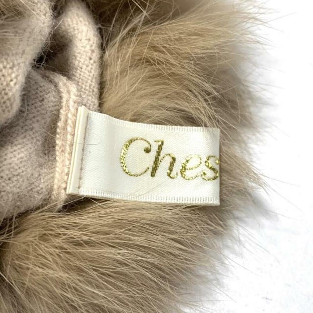 Chesty(チェスティ)のChesty(チェスティ) 手袋 レディース - ベージュ ビジュー ウール×ファー レディースのファッション小物(手袋)の商品写真