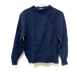 ポロラルフローレン(POLO RALPH LAUREN)のPOLObyRalphLauren(ポロラルフローレン) 長袖セーター サイズM メンズ美品  - ネイビー クルーネック(ニット/セーター)