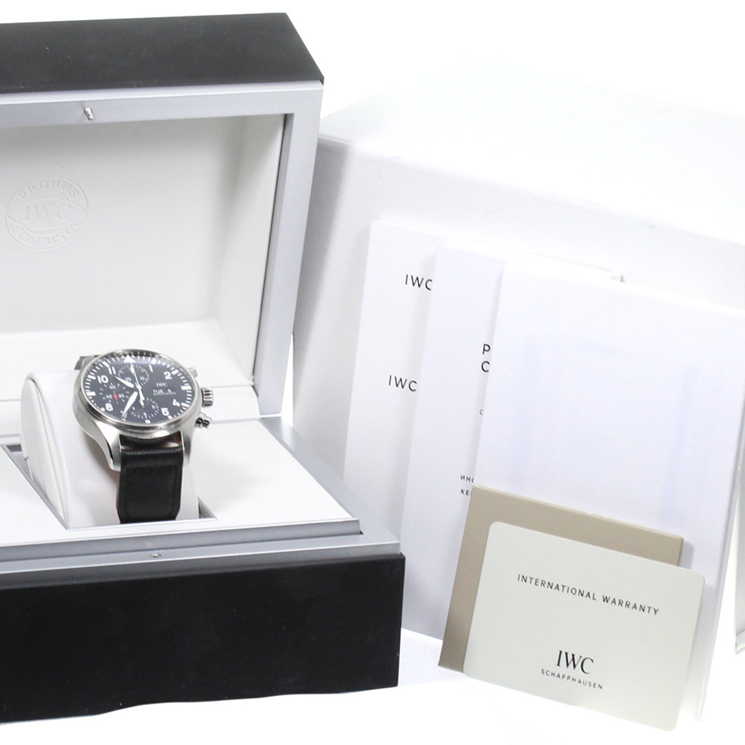 IWC(インターナショナルウォッチカンパニー)のIWC SCHAFFHAUSEN IW377709 パイロットウォッチ クロノグラフ デイデイト 自動巻き メンズ 箱・保証書付き_803991 メンズの時計(腕時計(アナログ))の商品写真