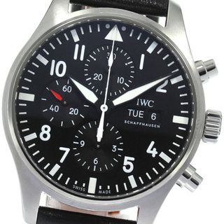 インターナショナルウォッチカンパニー(IWC)のIWC SCHAFFHAUSEN IW377709 パイロットウォッチ クロノグラフ デイデイト 自動巻き メンズ 箱・保証書付き_803991(腕時計(アナログ))