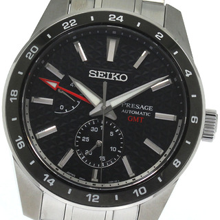 セイコー(SEIKO)のセイコー SEIKO SARF005/6R64-00C0 プレザージュ GMT 自動巻き メンズ 極美品 箱・保証書付き_805116(腕時計(アナログ))