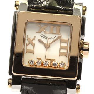 ショパール(Chopard)のショパール Chopard 278516-6001 ハッピースポーツ スクエア 5Pダイヤ クォーツ レディース 箱付き_804295(腕時計)