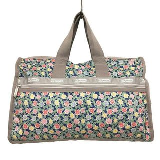 レスポートサック(LeSportsac)のLESPORTSAC(レスポートサック) ボストンバッグ - ネイビー×ライトグリーン×マルチ 花柄/本体ロックなし レスポナイロン(ボストンバッグ)