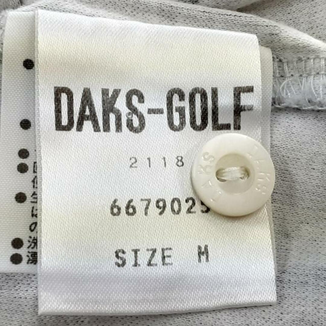 DAKS(ダックス)のDAKS(ダックス) 長袖ポロシャツ サイズM メンズ美品  - ライトグレー×ダークグレー×マルチ メンズのトップス(ポロシャツ)の商品写真