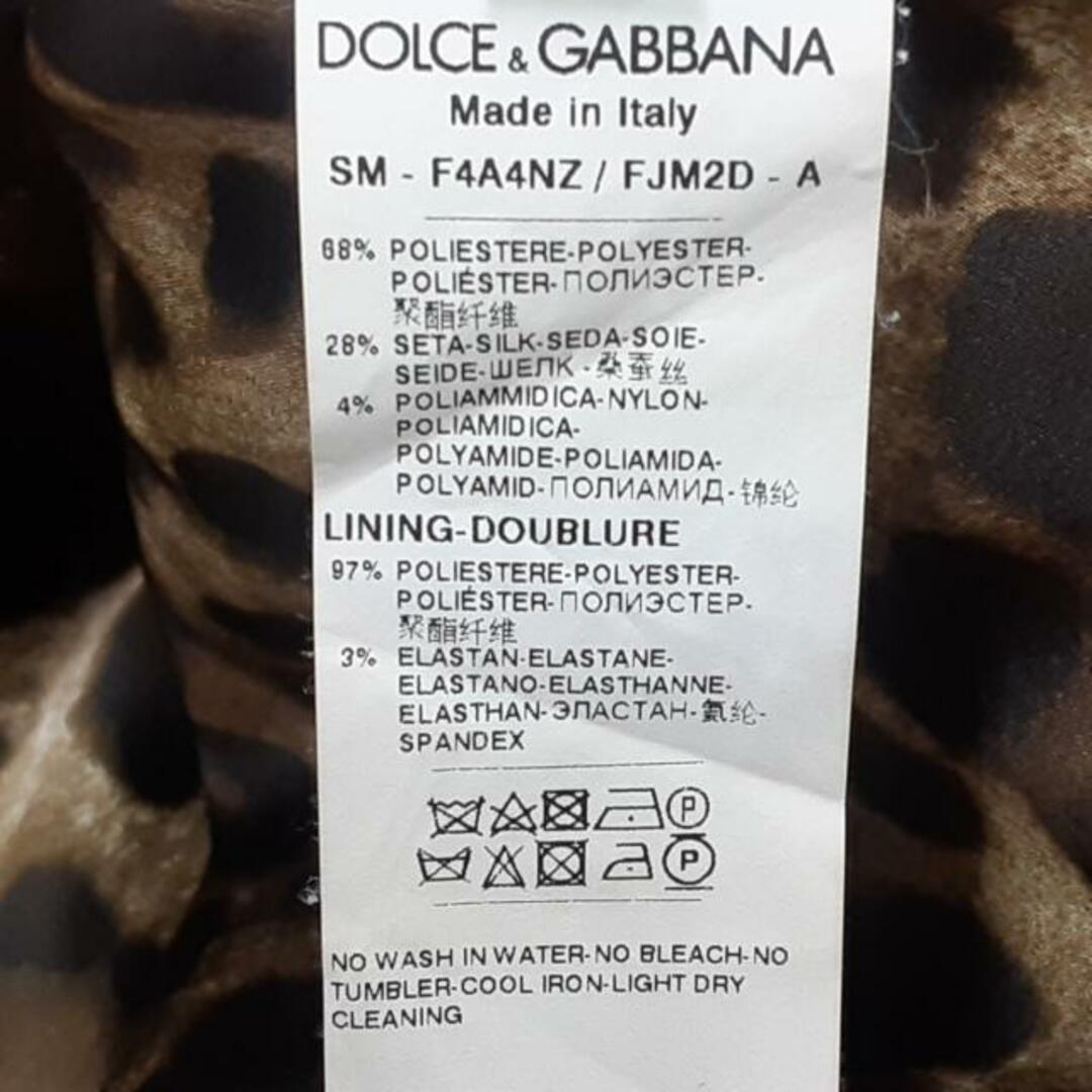 DOLCE&GABBANA(ドルチェアンドガッバーナ)のDOLCE&GABBANA(ドルチェアンドガッバーナ) ミニスカート サイズ36 S レディース美品  - 黒×ゴールド×カーキ シルク混/花柄/ビジュー/ラメ/F4A4NZ/FJM2D レディースのスカート(ミニスカート)の商品写真