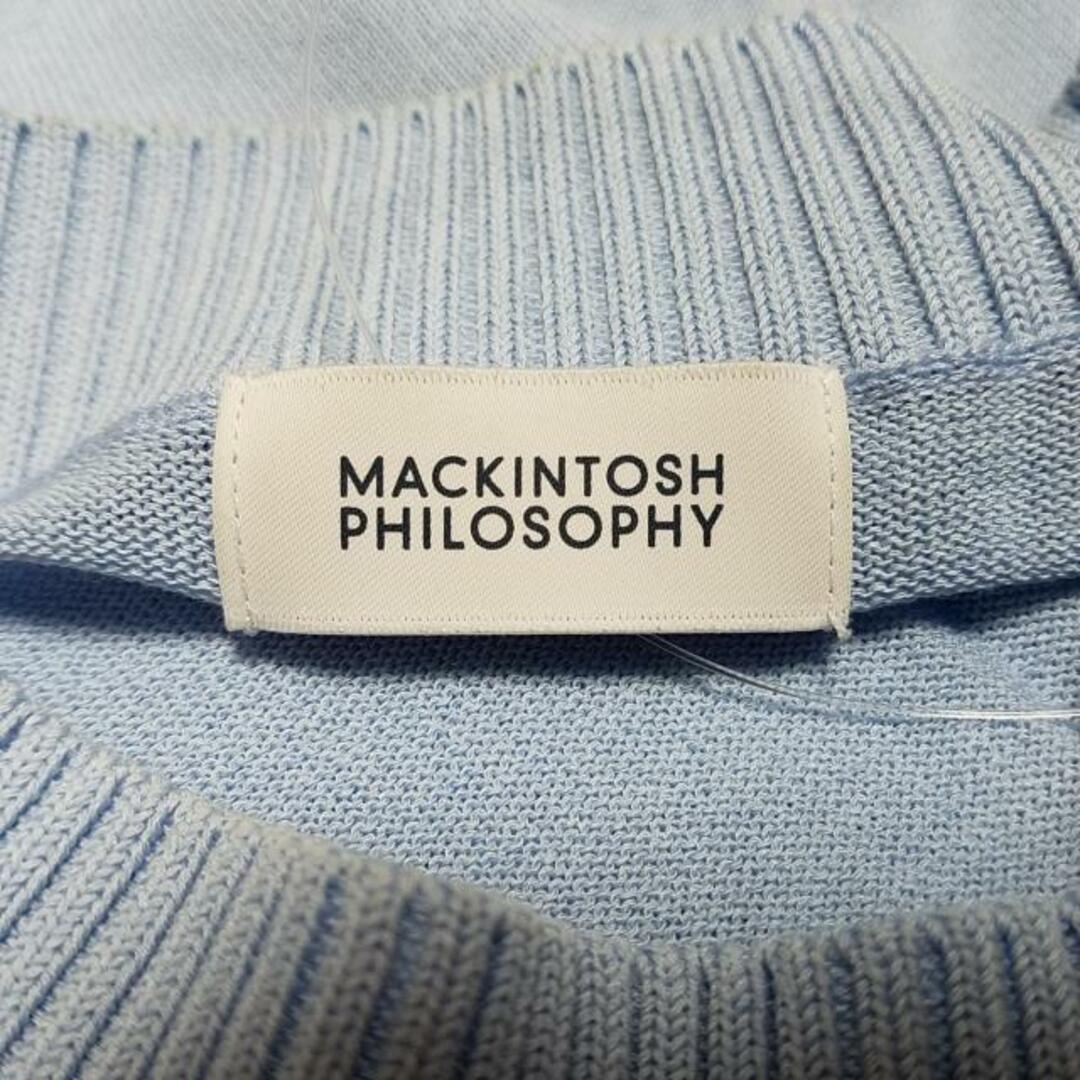 MACKINTOSH PHILOSOPHY(マッキントッシュフィロソフィー)のMACKINTOSH PHILOSOPHY(マッキントッシュフィロソフィー) 七分袖セーター サイズ38 L レディース - ライトブルー Vネック レディースのトップス(ニット/セーター)の商品写真