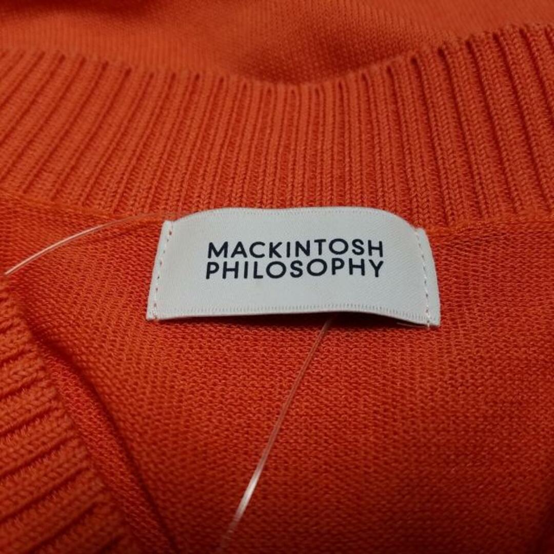 MACKINTOSH PHILOSOPHY(マッキントッシュフィロソフィー)のMACKINTOSH PHILOSOPHY(マッキントッシュフィロソフィー) 七分袖セーター サイズ38 L レディース - オレンジ Vネック レディースのトップス(ニット/セーター)の商品写真