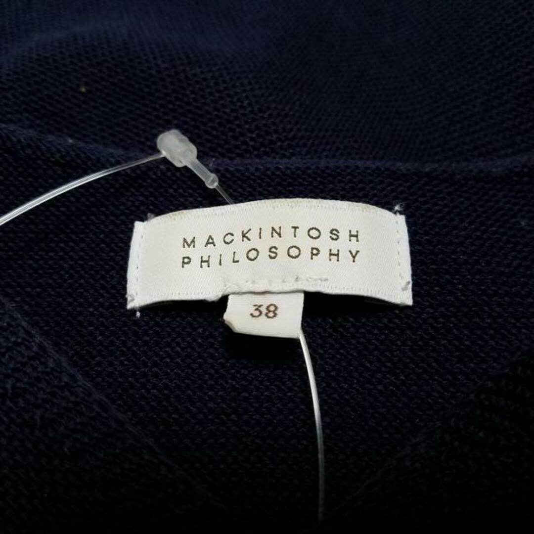 MACKINTOSH PHILOSOPHY(マッキントッシュフィロソフィー)のMACKINTOSH PHILOSOPHY(マッキントッシュフィロソフィー) 七分袖セーター サイズ38 L レディース - ダークネイビー Vネック レディースのトップス(ニット/セーター)の商品写真