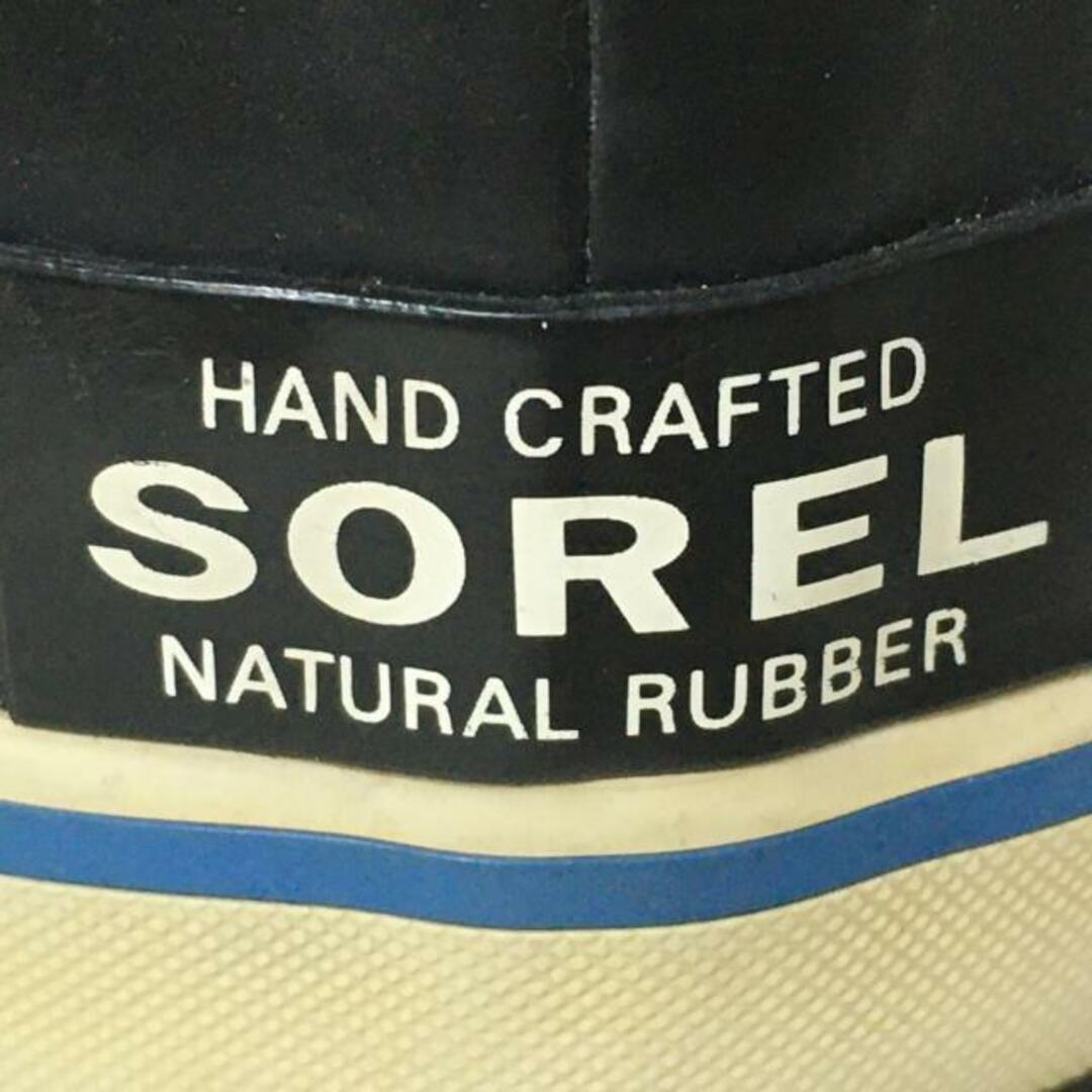 SOREL(ソレル)のSOREL(ソレル) ショートブーツ 24 レディース - 黒×ブルー レースアップ コーティングキャンバス×ラバー×レザー レディースの靴/シューズ(ブーツ)の商品写真