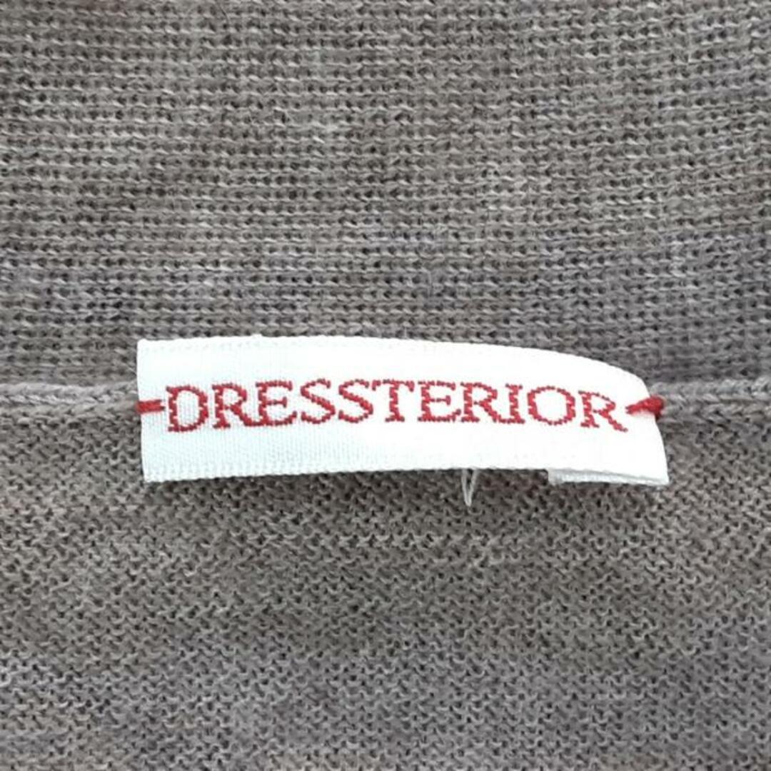 DRESSTERIOR(ドレステリア)のDRESSTERIOR(ドレステリア) カーディガン レディース美品  ライトブラウン 長袖/薄手/ロング丈 レディースのトップス(カーディガン)の商品写真