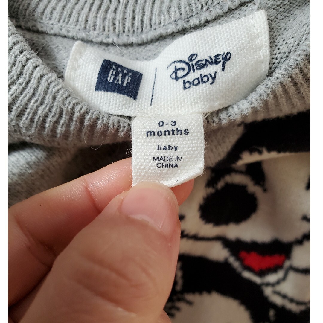 babyGAP(ベビーギャップ)のベビーGAP ディズニー ミッキー ニットロンパース ベビー服 70 60 キッズ/ベビー/マタニティのベビー服(~85cm)(ロンパース)の商品写真