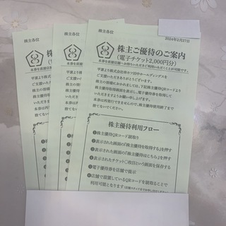 ・串カツ田中　株主優待　電子チケット　6000円分(レストラン/食事券)